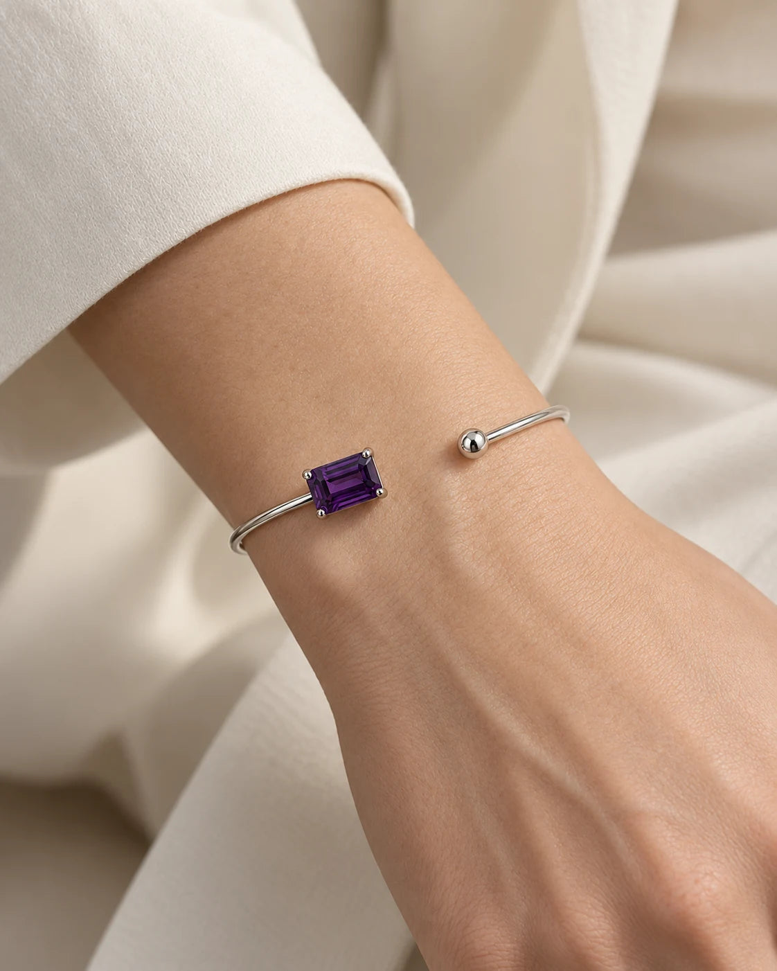 AI concept: Violet Balance Cuff, wearing study