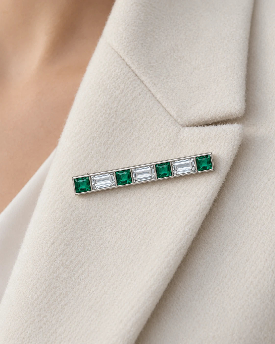 AI concept: Green Interval Bar Pin, wearing study