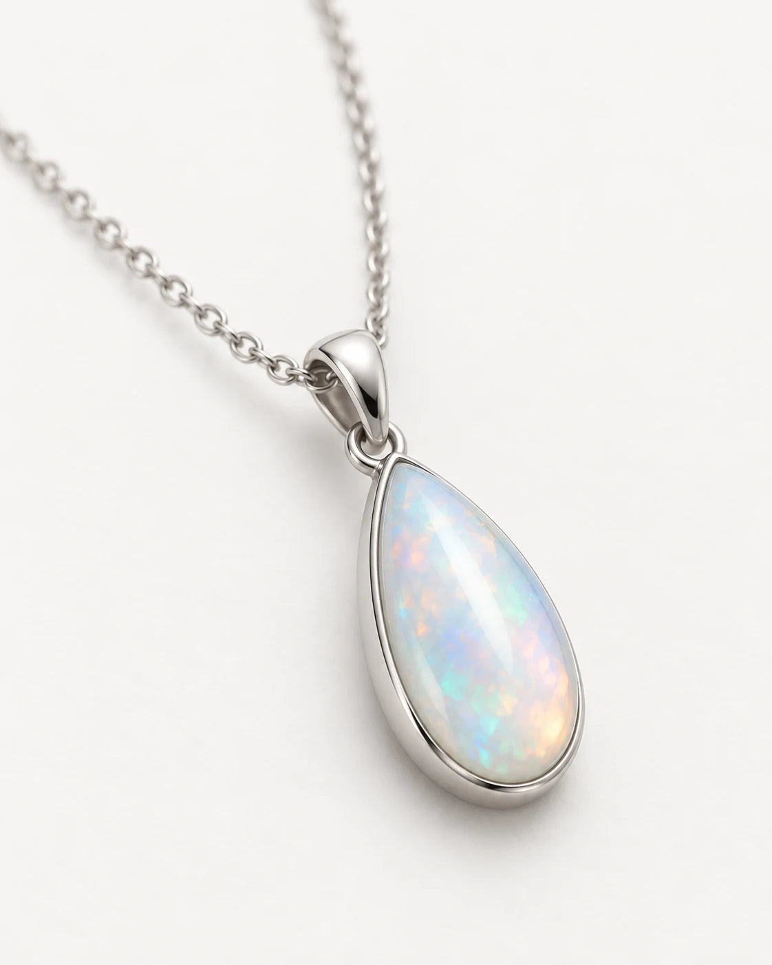AI concept: Iridescent Drop Pendant, three-quarter construction view